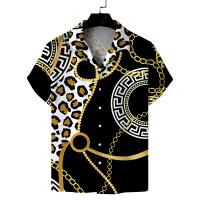 Chemische vezel & Polyester Mannen korte mouw Casual Shirt Afgedrukt verschillende kleur en patroon naar keuze stuk