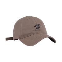 Cotton Baseball Cap sun protection & adjustable embroidered number pattern : PC