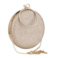 Polyester Clutch Bag with chain & circular ring & with rhinestone Solid PC