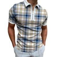 Chemische vezel & Polyester Polo Shirt Afgedrukt verschillende kleur en patroon naar keuze stuk