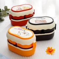 Polystyrene & Polypropylene-PP Lunch Box large capacity & portable & double layer PC