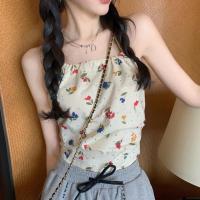 Polyester Slim Camisole backless printed : PC