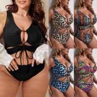 Polyester Plus Size One-piece Swimsuit & skinny style printed PC