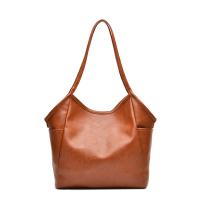PU Leather Tote Bag Shoulder Bag large capacity & soft surface Solid PC