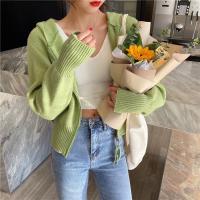 Polyester Sweater Coat loose & thermal knitted Solid PC