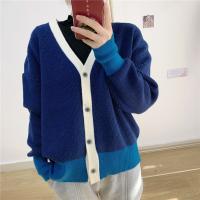 Polyester Sweater Coat loose & thermal knitted Solid PC