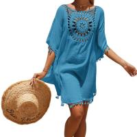 Polyester Tassels Swimming Cover Ups sun protection & hollow Solid : PC