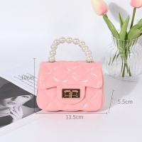 Plastic Pearl & Silicone Easy Matching Handbag with chain & Cute & soft surface Solid PC