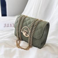PU Leather Box Bag Shoulder Bag with chain Argyle PC