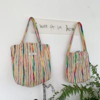 Canvas Shoulder Bag large capacity & soft surface rainbow pattern Lot