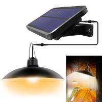 Stainless Steel & PC-Polycarbonate different light colors for choose & LED glow & Waterproof Pendant Lamps for Garden & solar charge black Set