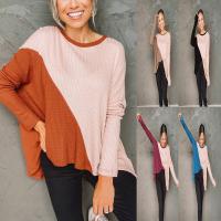 Coton Sweatshirts femmes Patchwork plus de couleurs pour le choix pièce