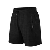 Polyamide & Nylon Quick Dry & Plus Size Men Cargo Shorts flexible & loose Solid black PC