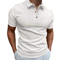 Polyester Mannen korte mouw Casual Shirt Lappendeken meer kleuren naar keuze stuk