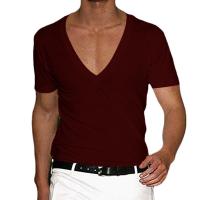 Polyester Slim & Plus Size Men Short Sleeve T-Shirt & breathable Solid PC