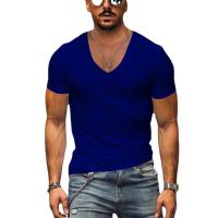 Polyester Plus Size Men Short Sleeve T-Shirt & loose & breathable Solid PC