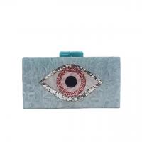 Acrylic & Plastic Pearl hard-surface Clutch Bag with chain eyes PC