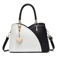 PU Leather Handbag large capacity & soft surface & attached with hanging strap Polyester Colour Matching PC