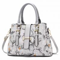 PU Leather Tote Bag Handbag large capacity & soft surface & attached with hanging strap Polyester floral PC