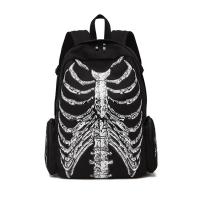 Canvas Backpack large capacity Polyester Peach Skin skeleton black PC