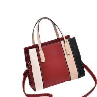 PU Leather Handbag large capacity & soft surface & attached with hanging strap Colour Matching PC
