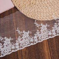 Milk Fiber DIY Lace Embroidered Lace embroidered floral white Yard