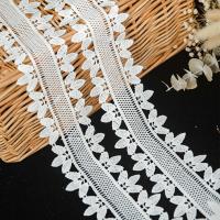Milk Fiber DIY Lace Embroidered Lace hollow embroidered leaf pattern white Yard