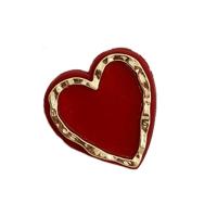 Metalen Knop hartpatroon Rode stuk