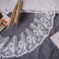 綿糸 レース刺繍レース 刺繍 魚のパターン 白 ヤード