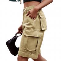 Seda artificial Pantalones Mujer Capri, labor de retazos, Sólido, más colores para elegir,  trozo