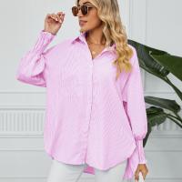 Polyester Frauen Langarm Shirt, Gestreift, mehr Farben zur Auswahl,  Stück