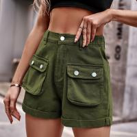 Rayon Middle Waist Shorts & with pocket patchwork Solid PC