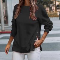 Polyester Women Sweatshirts slimming patchwork Solid PC