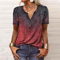 ポリエステル 女性半袖Tシャツ 印刷 選択のための異なる色とパターン 一つ