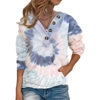 Cotton Women Sweatshirts slimming Tie-dye PC