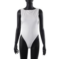 Polyester Women Jumpsuit slimming & backless Solid white PC