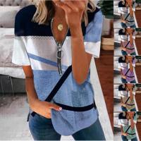 Cotone Frauen Kurzarm T-Shirts Stampato Geometrické più colori per la scelta kus