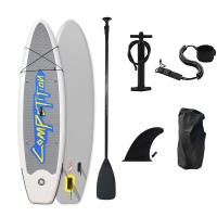 PVC Inflatable Surfboard durable & portable printed letter gray PC