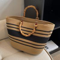 Straw Woven Tote large capacity & soft surface PC