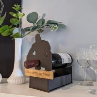 Wooden Creative Wine Rack black PC