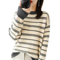 Wool Slim Women Sweater & thermal knitted striped PC