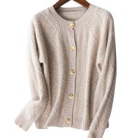 Wool Slim Sweater Coat knitted Solid PC