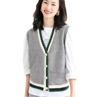 Wool Slim Women Vest knitted Solid PC