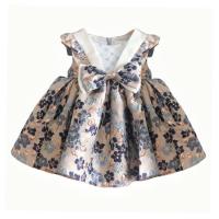 Polyester Princess Girl One-piece Dress with bowknot  shivering PC
