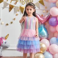 Cotton Ball Gown Girl One-piece Dress striped PC