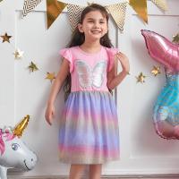 Sequin & Cotton Girl One-piece Dress butterfly pattern PC
