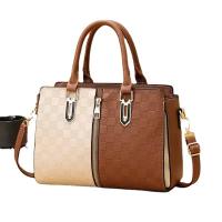 PU Leather Handbag embossing & attached with hanging strap PC