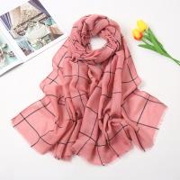 Cotton Easy Matching Women Scarf thermal Plain Weave plaid PC