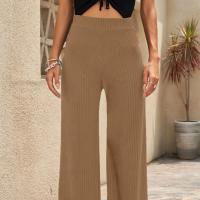 Acrylic Plus Size Women Long Trousers slimming patchwork Solid PC
