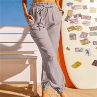 Cotton Linen Lantern Pants & Plus Size Women Long Trousers patchwork Solid PC